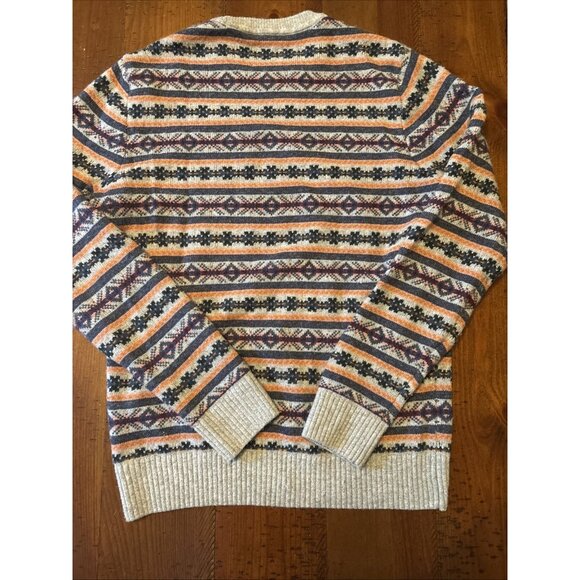 abercrombie fitch Gray & Orange Striped Sweater Men’s Size medium - Picture 6 of 7